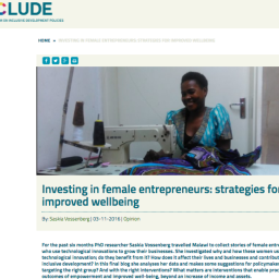 CFIA in de media, INCLUDE; Investing in female entrepreneurs: strategies for improved wellbeing.